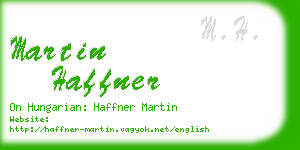 martin haffner business card